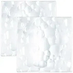 PLATTE QUADRATISCH Sphere transparent 21 x 21 cm 2er Set