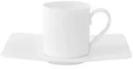 ESPRESSOTASSE MIT UNTERTASSE Modern Grace wei&szlig; 60 ml