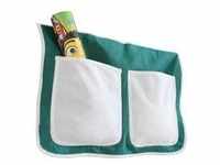 Betttasche 'Stofftasche', weiß/dunkelgrün