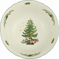 Seltmann Weiden SCH&Uuml;SSEL Marieluise Weihnachten wei&szlig;-gr&uuml;n &oslash; 20,3 cm