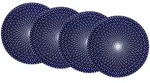 SPEISETELLER Royal Reiko wei&szlig;-blau &oslash; 26,5 cm 4er Set