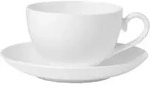 KAFFEETASSE MIT UNTERTASSE Royal wei&szlig; 260 ml