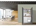 Schrankk&uuml;che Economy Grau mit Ger&auml;te B: ca. 104 cm