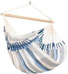 H&auml;ngesessel Kingsize Hammock Echtholz Wei&szlig;/Blau
