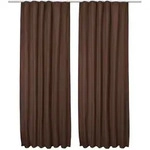 VORHANG Amelie TK mit Kr&auml;uselband 140x245cm Braun (2tlg)