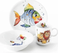 Seltmann Weiden KINDERGESCHIRR SET Compact Bunte Tierwelt bunt 3-tlg.