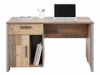 Schreibtisch in Braun/Dunkelgrau