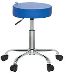 B&uuml;rohocker Operator II Chromfarben/Blau
