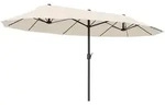 SONNENSCHIRM, Gartenschirm, Marktschirm, Doppelsonnenschirm, Beige, Oval