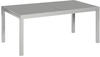 Gartentisch ausziehbar Semi Metall/Glas Grau L: 180-250 cm