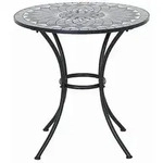 Gartentisch Mosaik ca. 70x71 cm Schwarz