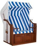Strandkorb Ostsee Fehmarn Blau/Wei&szlig;