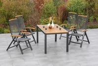 Stylischer Gartenklappsessel Tilos B: 60cm Schwarz
