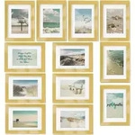 BILDERRAHMEN Ocean Holz Gold 12tlg