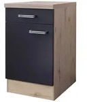 K&uuml;chenunterschrank Anthrazit/Eiche