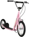 KINDER Tretroller mit Bremsen Scooter 16/12 Zoll Cityroller verstellbar Rosa