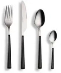 Besteckset Basic Schwarz/Silber 16-teilig