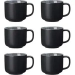 KAFFEETASSEN Jasper Schwarz 240 ml 6er Set