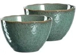 KERAMIKSCHALEN Matera Gr&uuml;n &oslash; 15.3 cm 2er Set