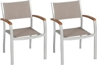 Gardenson Gartenstuhl-Set Naxos Naxos Aluminium/Textilene Grau
