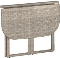 Gardenson Gartentisch klappbar Metall/Kunststoff L: 90 cm Naturfarben