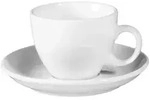 CAPPUCCINOTASSE MIT UNTERTASSE VIP. wei&szlig; 220 ml