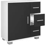 Unterschrank Zalo XL ca. 60x65x31 cm Wei&szlig;/Schwarz
