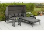 Loungegarnitur 4-tlg. Argos Metall/Textil mit Kissen