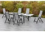 Gartentisch Semi Metall/Glas ausziehbar