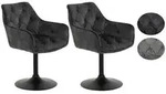 Stuhl-Set gepolstert drehbar 2er-Set