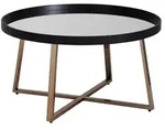Couchtisch "WL6.002" &Oslash; ca. 78 cm, schwarz/gold