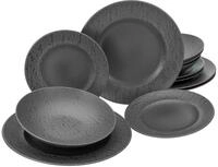 Tafelservice Rondo Schiefer in Schwarz, 12-teilig