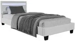 POLSTERBETT Verona mit LED wei&szlig; 90x200cm