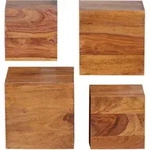 Wandregal Mumabi 4er Set Sheeshamholz