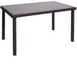 POLY-RATTAN TISCH rechteck Braun