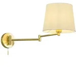 Wandleuchte Lyon Wei&szlig;/Messingfarben max. 60Watt Wandlampe