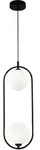 Pendelleuchte Ring Schwarz/Wei&szlig; max. 25 Watt