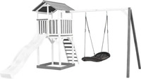 Spielturm Beach Tower ca. 357x242x349 cm Grau/Wei&szlig;