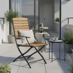 Gartenklappsessel 2er-Set Santorin Naturfarben