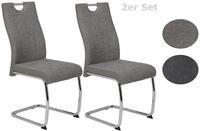 Schwingstuhl Alina Grau 2er-Set