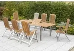 Gartengarnitur 9-tlg. Keros Holz/Metall