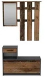Garderobe ''Tamina'', Anthrazit/Dunkelbraun