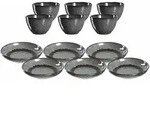 TELLERSET Matera anthrazit 12er Set