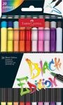 Faber-Castell - Brush Pen Set Black Edition mit 20 leuchtenden Farben |...
