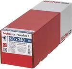 fischer PowerFast II WTP 8,0 x 240, kraftvolle Holzbauschraube mit Tellerkopf,