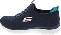 Skechers Damen Summits Top Player Turnschuhe, Navy Knit/Teal & Pink Trim, 40.5 EU