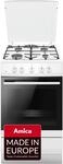 Amica Standherd 50 cm 58 L Gaskochfeld Wei&szlig; SHGG 11559 W