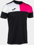 Joma Kurzarmshirt Mann Crew V schwarz rosa Weiss