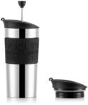 Bodum K11067-01 Travel Press Kaffeebereiter aus Edelstahl in schwarz mit