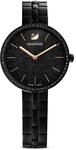 Swarovski Cosmopolitan Uhr, Metallarmband, Schwarz, Schwarzes PVD-Finish